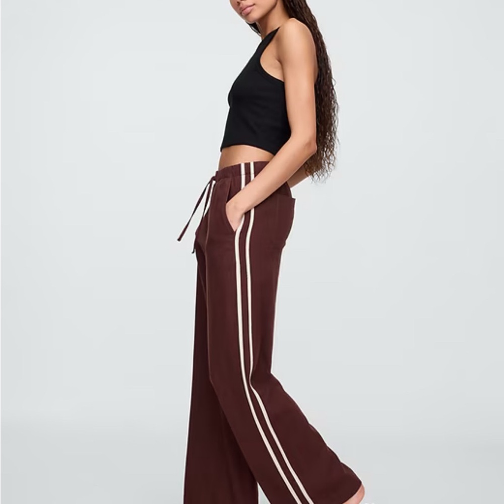 Mid-Rise Linen-Blend Wide-Leg Pants